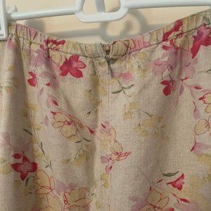 Liz Claiborne Linen Long Skirt; sz 14